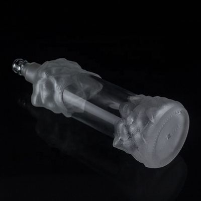 Bouteille en verre de flint transparente de 500 ml, 700 ml et 750 ml pour le gin et le rhum de champagne