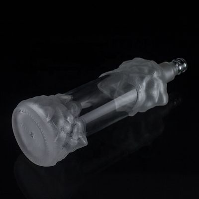 Bouteille en verre de flint transparente de 500 ml, 700 ml et 750 ml pour le gin et le rhum de champagne