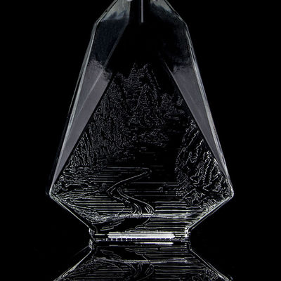 Bouteille en verre de silex à fond épais et clair pour le gin, le whisky, le rhum, la tequila et le brandy