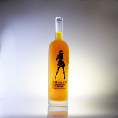 Vente en gros 750 ml 1000 ml glacé bouteille en verre décal pour la bière Vodka Whisky spiritueux
