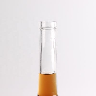Bouteilles en verre de silex à fond épais et à cou long sur mesure pour la vodka, le gin, le rhum et le champagne