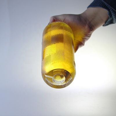 Bouteille de verre transparente de 750 ml avec gravure de silex supplémentaire avec liège de 500 ml