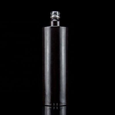 Bouteille en verre Whiskey Vodka 700 ml 750 ml Noir Distributeur de bouteille en verre personnalisée