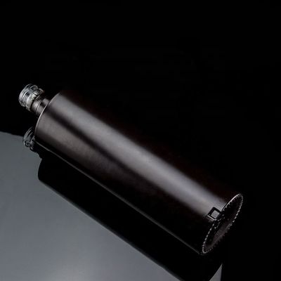Bouteille en verre Whiskey Vodka 700 ml 750 ml Noir Distributeur de bouteille en verre personnalisée