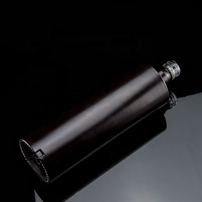 Bouteille en verre Whiskey Vodka 700 ml 750 ml Noir Distributeur de bouteille en verre personnalisée
