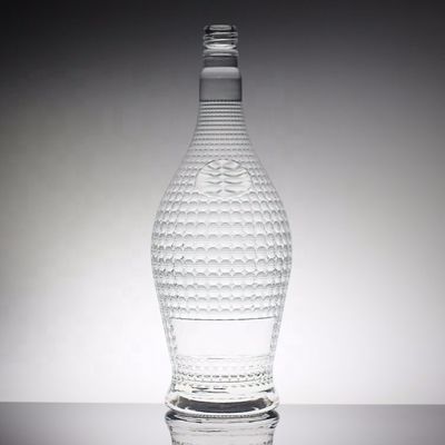Bouteille de vodka en verre décalée 1 litre 1,75 litre vide 500 ml 700 ml 750 ml bouteille de champagne