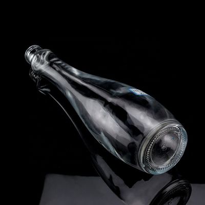 750 ml 75 cl Super Flint Teardrop en forme de rhum Vodka Whisky Bouteille en verre avec collier en verre