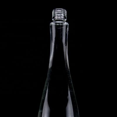 750 ml 75 cl Super Flint Teardrop en forme de rhum Vodka Whisky Bouteille en verre avec collier en verre