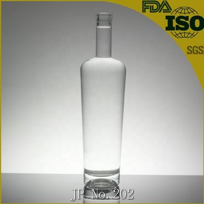 Bouteille en verre de 1 litre avec bouchon en caoutchouc pour alcool avec sérigraphie