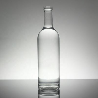 Bouteille d'alcool en verre de cristal de 750 ml industrielle avec décoration de gel/peinture/impression