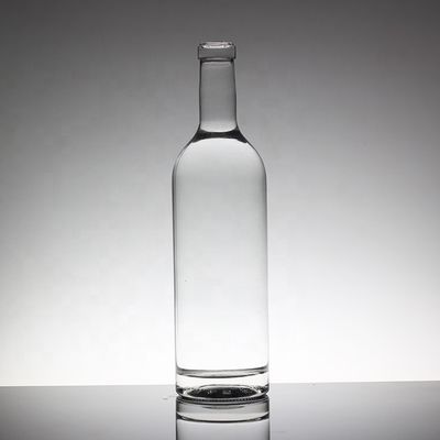 Bouteille d'alcool en verre de cristal de 750 ml industrielle avec décoration de gel/peinture/impression