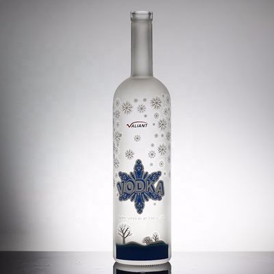 Bouteille transparente ou personnalisée Couleur personnalisée Bouteille en verre de vodka pour les commandes en vrac