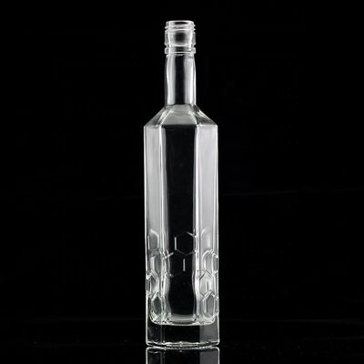 Bouteille en verre pour boissons industrielles, parfaite pour le whisky, la vodka, le rhum et la tequila
