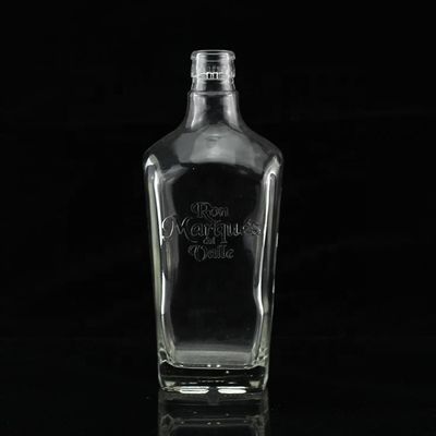 Bouteille en verre pour boissons industrielles, parfaite pour le whisky, la vodka, le rhum et la tequila