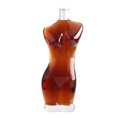 Collier en verre 75cl Bouteille en verre en forme de corps de femme pour le vin Liquore Vodka Design créatif