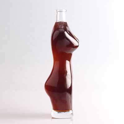 Collier en verre 75cl Bouteille en verre en forme de corps de femme pour le vin Liquore Vodka Design créatif