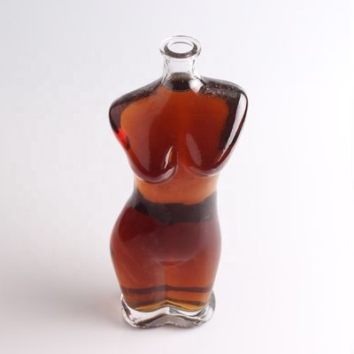 Collier en verre 75cl Bouteille en verre en forme de corps de femme pour le vin Liquore Vodka Design créatif