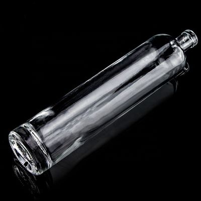 Bouteille en verre de 750 ml à fond épais et à forme droite pour Super Flint Liquor