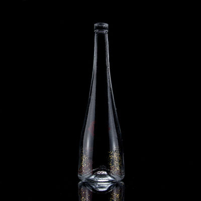Impression à écran en forme de cône Vodka Whisky Liquor Bouteille en verre 750 ml avec verre Super Flint