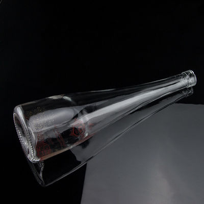 Impression à écran en forme de cône Vodka Whisky Liquor Bouteille en verre 750 ml avec verre Super Flint
