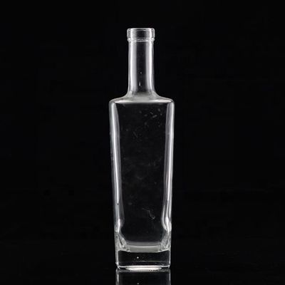 Bouteille de verre transparente ou personnalisée 250 ml 500 ml 700 ml 750 ml Bouteille de verre carré
